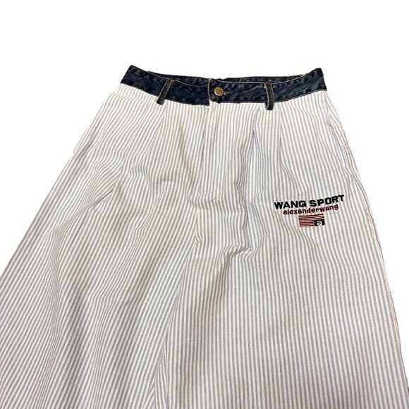 Alexander Wang Wang Sport Striped Wide-Leg Pants Size small XS - Picture 4 of 8